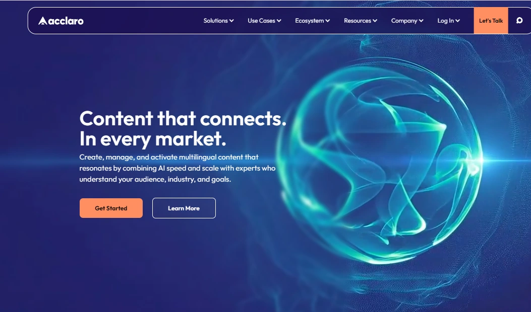 Acclaro Homepage