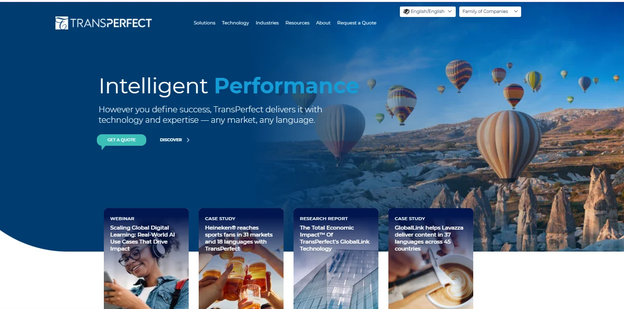 Transperfect Homepage