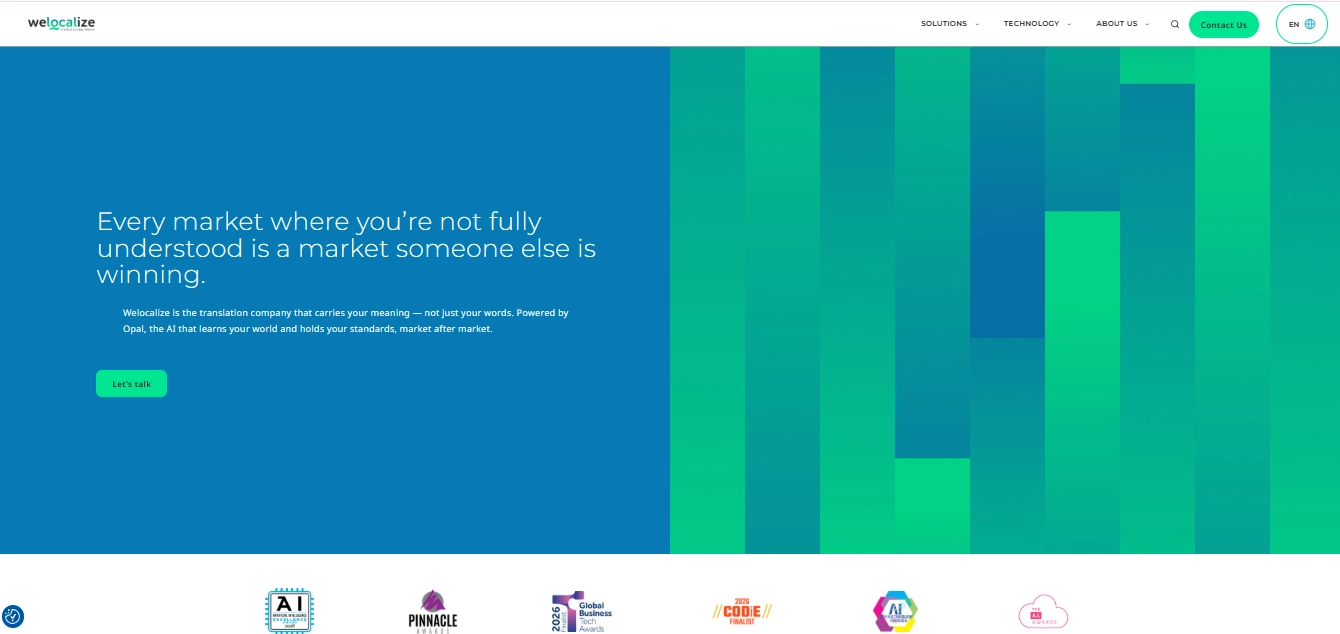 Welocalize Homepage