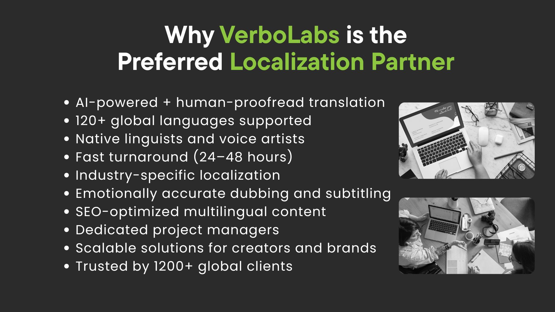 Why VerboLabs is the Preferred Localization Partner
