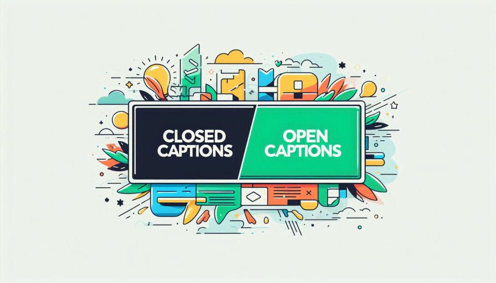 Closed captions vs open captions