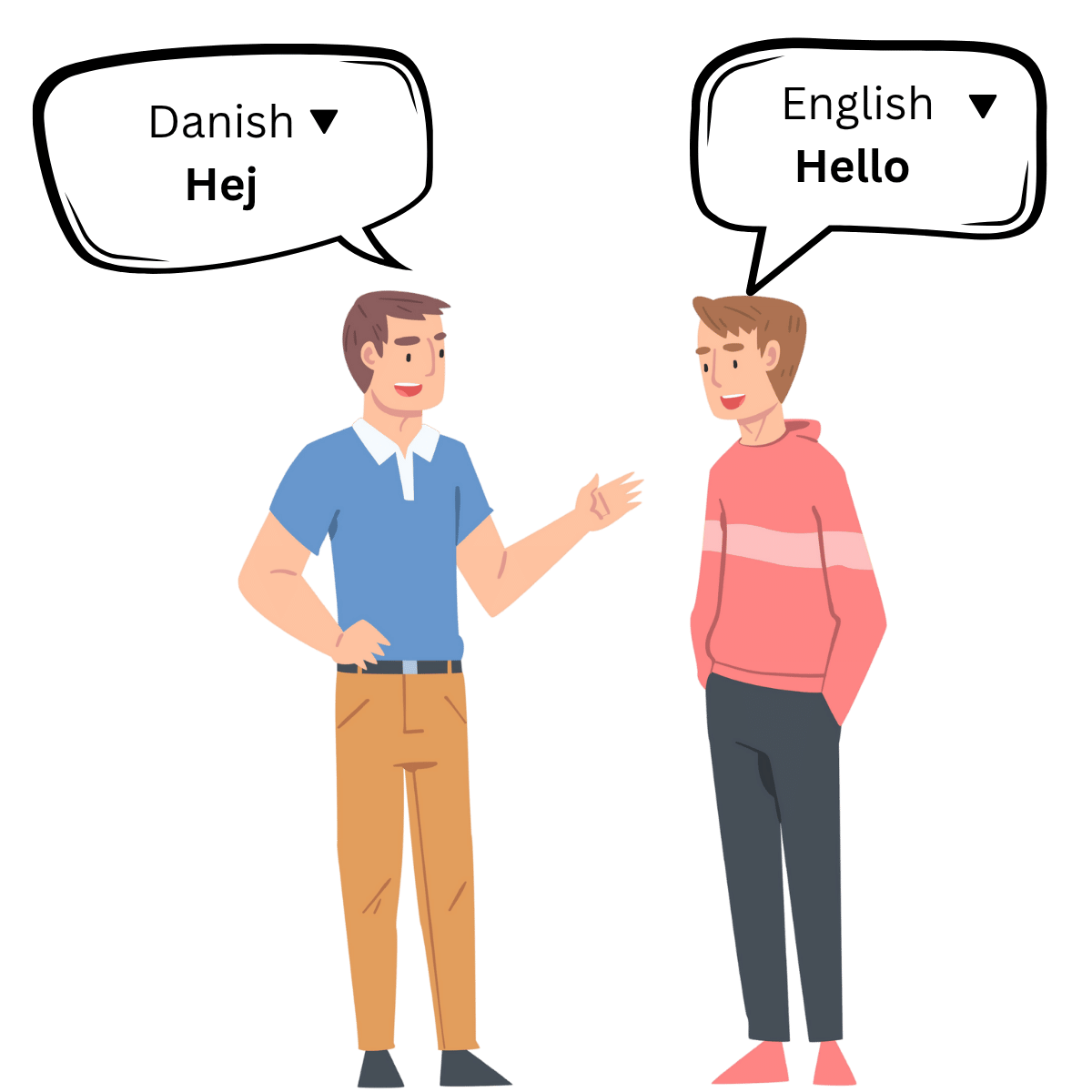 Hello in danish and english