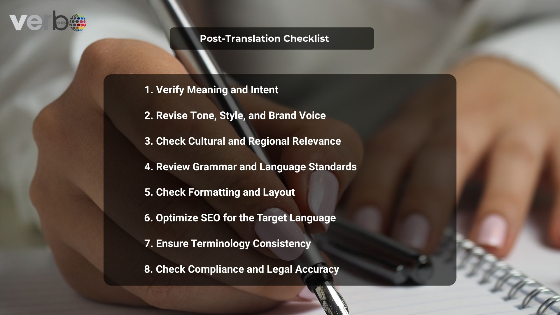 Post-Translation Checklist