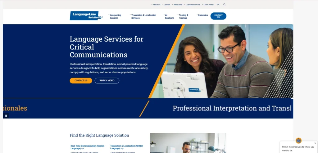 LanguageLine Solutions Homepage