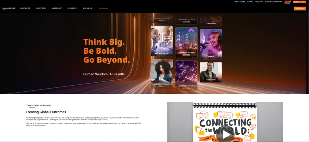 LionBridge Homepage