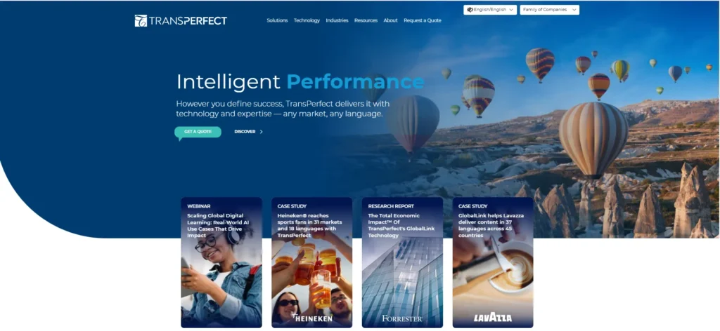 Transperfect Homepage