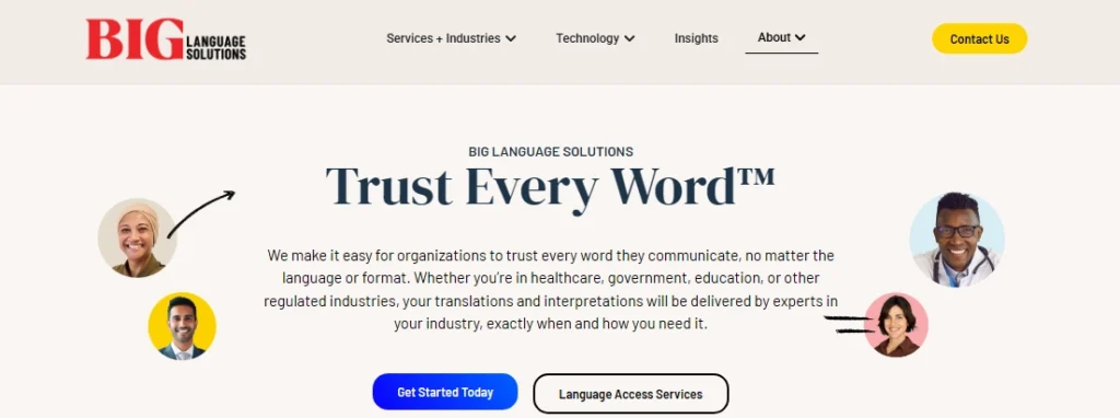 BIG Language Solutions Homepage