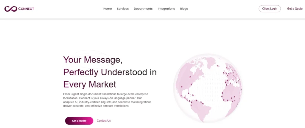 Data Gain Connect Homepage