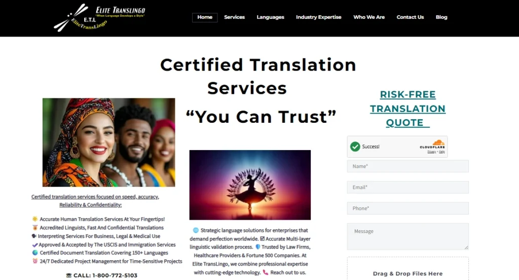  Elite TransLingo Homepage