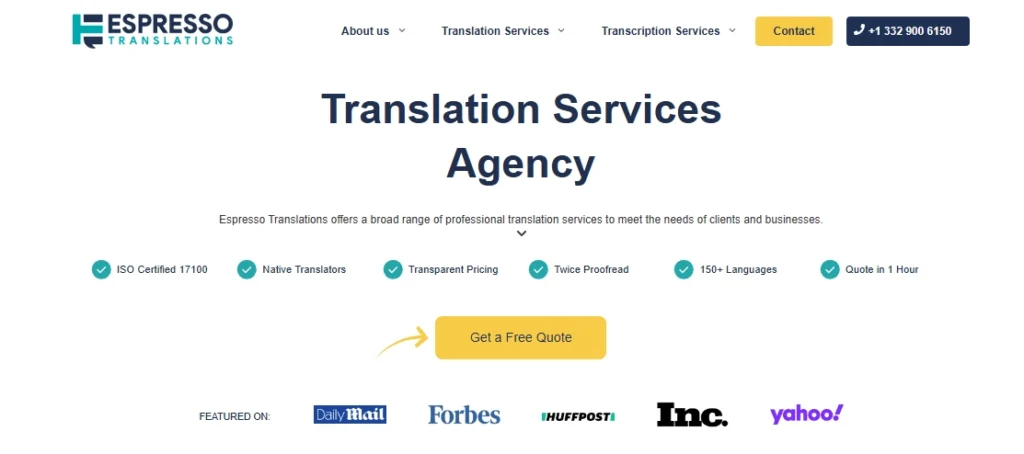 Espresso translations Homepage