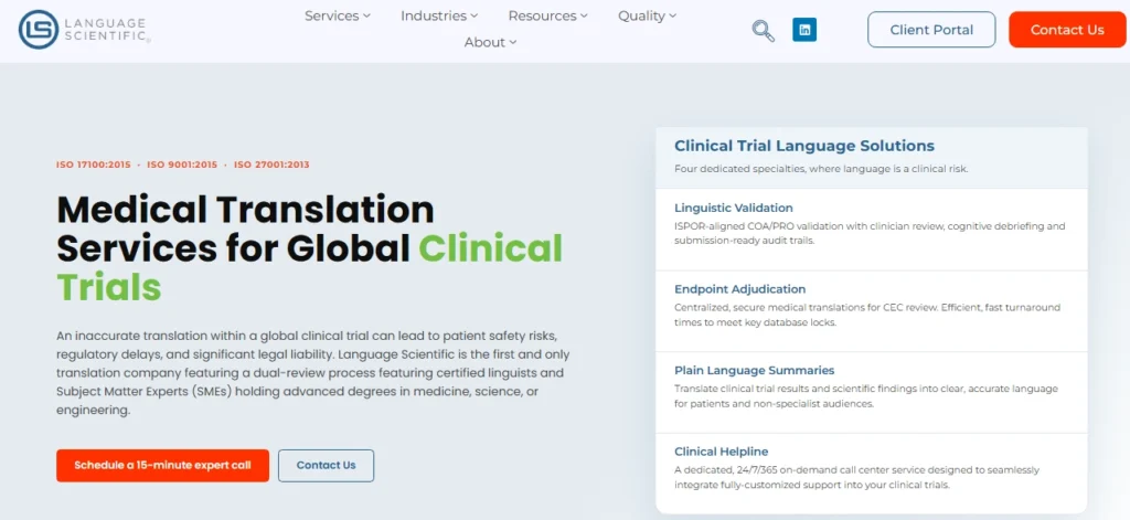 Language Scientific Homepage